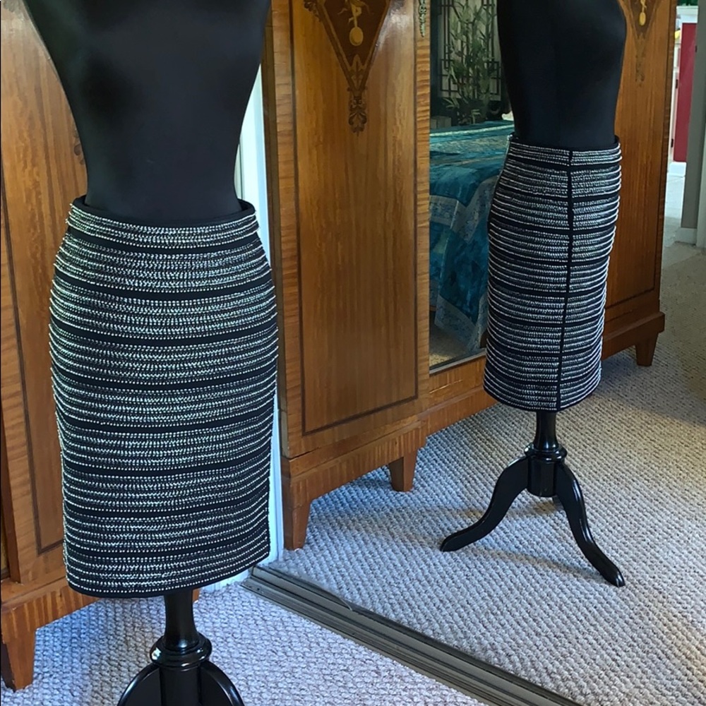 Beaded Black Skirt by Club Monaco approx XS 0 2